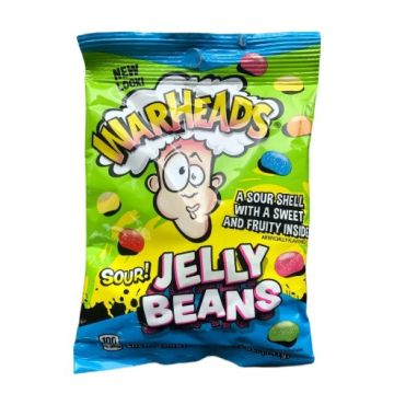 Warheads Sour Jelly Beans, 141g